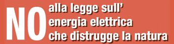 no alla legge sull’ energia elettrica